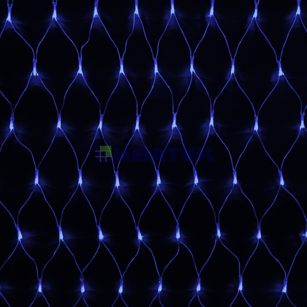 Гирлянда "Сеть" 2х1,5м, свечение с динамикой, прозрачный ПВХ, 288 LED, 230 В, цвет: Синий