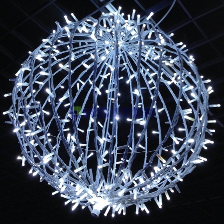 Изображение Шар светодиодный 230V, диаметр 30 см, 120 светодиодов, эффект мерцания, цвет Белый    Neon-Night  интернет магазин Иватек ivatec.ru