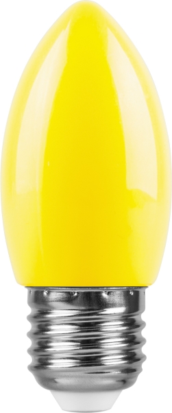 Лампа светодиодная декоративная (для гирлянд), LB-376 (1W) 230V E27 желтый свеча для белт лайта