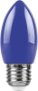 Изображение Лампа светодиодная декоративная (для гирлянд), LB-376 (1W) 230V E27 синий свеча для белт лайта  интернет магазин Иватек ivatec.ru