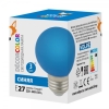 Изображение LED-G60-3W/BLUE/E27/FR/С Лампа декоративная светодиодная. Форма "шар", матовая. Цвет синий. Картон.   интернет магазин Иватек ivatec.ru