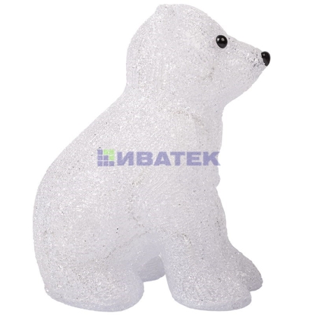Изображение Акриловая светодиодная фигура "Медвежонок" 17х24х29 см, 4,5 В, 3 батарейки AA (не входят в комплект)  интернет магазин Иватек ivatec.ru