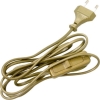 Изображение Сетевой шнур с выключателем, KF-HK-1 230V 1.9м золото  интернет магазин Иватек ivatec.ru