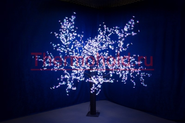 Светодиодное дерево "Сакура", высота 2,4м, диаметр кроны 2,0м, RGB светодиоды, контроллер, IP 54, по