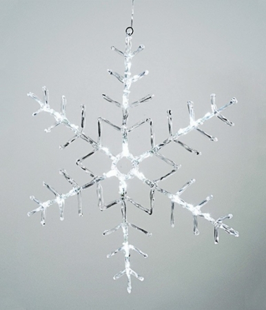 Изображение 14-043, Светодиодная фигура "Снежинка" 60x60cm 32 led , 220/24v провод 5 м.  интернет магазин Иватек ivatec.ru