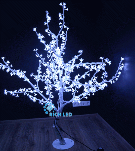 Светодиодное дерево Сакура 1,5х1,3м, белый, 480LED, 24В, фиксинг, IP65 (RL-TRC24-150*130-480-W/W)