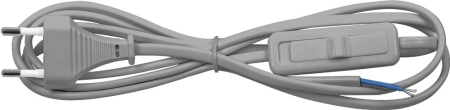 Изображение Сетевой шнур с выключателем, KF-HK-1 230V 1.9м  серый  интернет магазин Иватек ivatec.ru