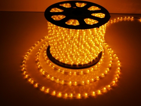 Изображение LED-XD-2W-100M-240V Светодиодный дюралайт,2-х проводной, оранжевый ,13мм, кратность 2м.  интернет магазин Иватек ivatec.ru