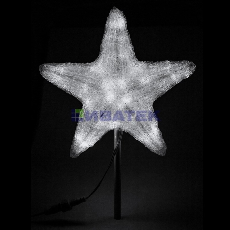 Изображение Акриловая светодиодная фигура "Звезда" 80см, 240 светодиодов, белая  интернет магазин Иватек ivatec.ru