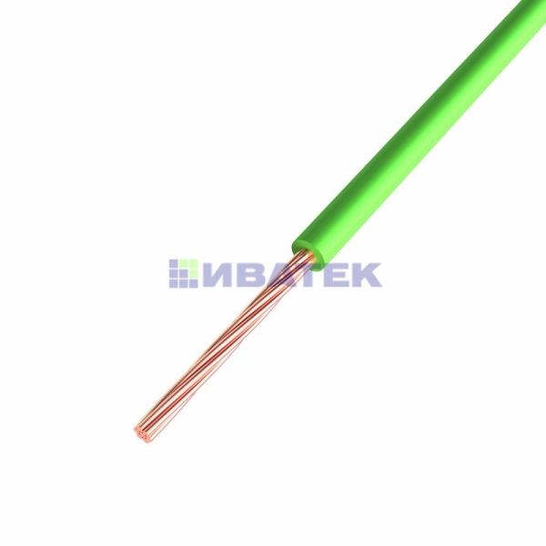 Провод ПГВА REXANT 1х0.75 мм², Cu, зеленый, бухта 200 м