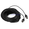 Изображение ВЧ кабель ТВ штекер - ТВ штекер, длина 20 метров, черный REXANT  уп 10шт  интернет магазин Иватек ivatec.ru