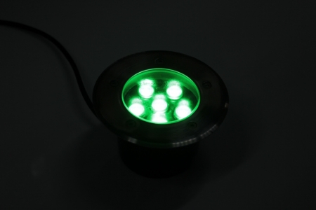 Изображение G-MD100-G грунтовой LED-светильник зеленый D150,  6W, 12V, 390Lm, (27шт/кор)  интернет магазин Иватек ivatec.ru