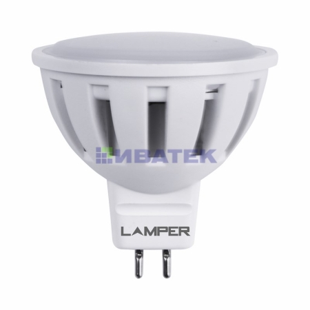 Изображение Лампа LED MR16 GU5,3  3W 4000K 250Lm 220V STANDARD Lamper  интернет магазин Иватек ivatec.ru
