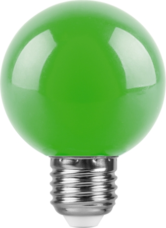 Изображение Лампа светодиодная, (3W) 230V E27 зеленый G60, LB-371  интернет магазин Иватек ivatec.ru