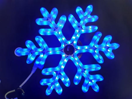 Изображение Светодиодная снежинка, 220 В, постоянное свечение RL-SFDLM40-B синий  интернет магазин Иватек ivatec.ru