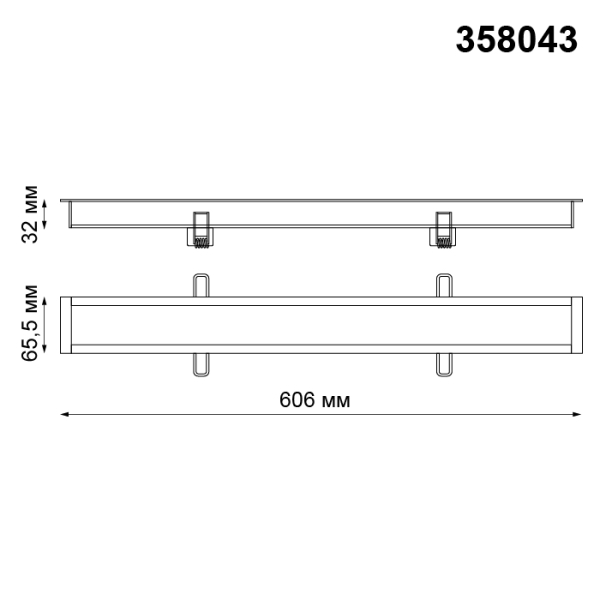 358043 NT19 052 белый Встраиваемый светильник IP20 LED 4000К 32W 220V ITER