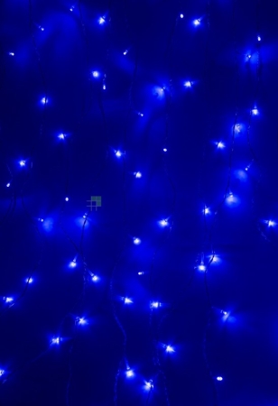 Изображение Гирлянда "Светодиодный Дождь" 1,5х1,5м, свечение с динамикой, прозрачный провод, 230 В, диоды СИНИЕ  интернет магазин Иватек ivatec.ru