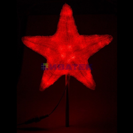Изображение Акриловая светодиодная фигура "Звезда" 80см, 240 светодиодов, красная  интернет магазин Иватек ivatec.ru