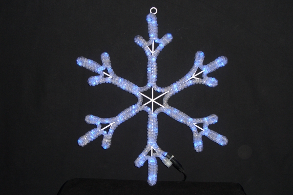 Мотив Снежинка из светодиодного дюралайта Белый 45,72см, LED-XM(FR)-2D-CK005-W-18" (FS-00-00001156)