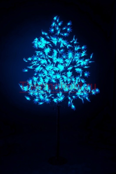 Светодиодное дерево "Клён", высота 2,1м, диаметр кроны 1,8м, Синие светодиоды, IP 65, понижающий тра