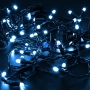 Изображение Гирлянда Нить 10м, постоянное свечение, черный ПВХ, 24В, цвет: Синий  интернет магазин Иватек ivatec.ru