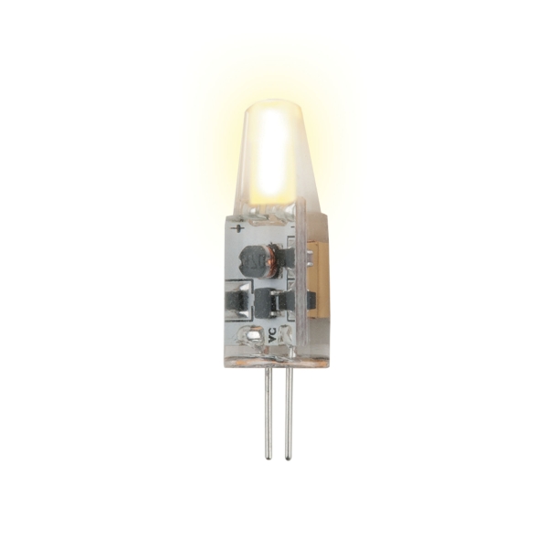 LED-JC-12/1,5W/WW/G4/CL Лампа светодиодная с силиконовым покрытием. Цвет свечения теплый белый. Упаковка картон. 12В