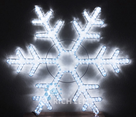 Изображение Светодиодная снежинка Rich LED, белая, 100 см, 3600 LED, 220 B.  интернет магазин Иватек ivatec.ru