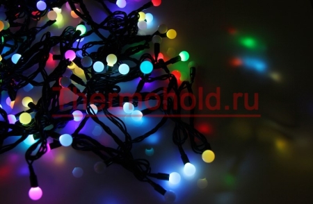 Изображение Гирлянда новогодняя "LED - шарики", RGB, диаметр 17,5 мм  10 м, Neon-Night  интернет магазин Иватек ivatec.ru