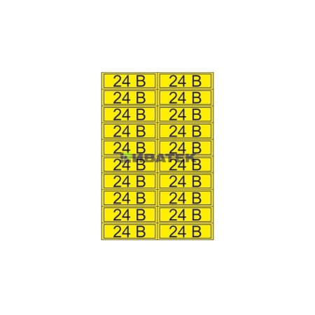 Изображение Наклейка знак электробезопасности «24 В» 15х50 мм REXANT (20 шт на листе)  интернет магазин Иватек ivatec.ru