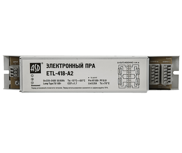 ЭПРА для люминесцентных ламп ETL-418-А2 4х18Вт Т8/G13