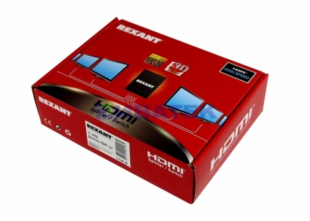 Изображение Делитель гнездо HDMI на 3 гнезда HDMI, металл  REXANT  интернет магазин Иватек ivatec.ru