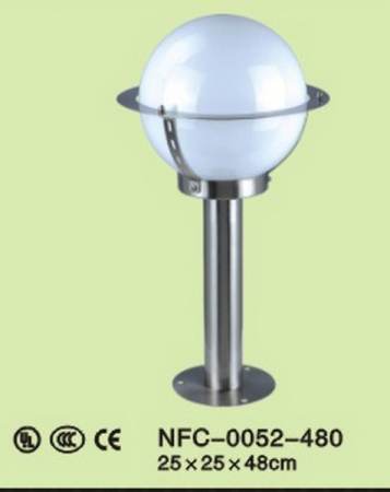 Изображение NFC-0052-480 Светильник 25*25*48 см, IP 44. энергосберегающая лампа 15W, 220V, Сталь, белый пластик. Б/лампы  интернет магазин Иватек ivatec.ru