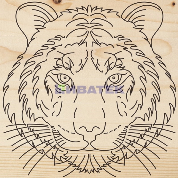 Доска для выжигания REXANT, «Тигр», 150х150 мм, 1 шт., пакет