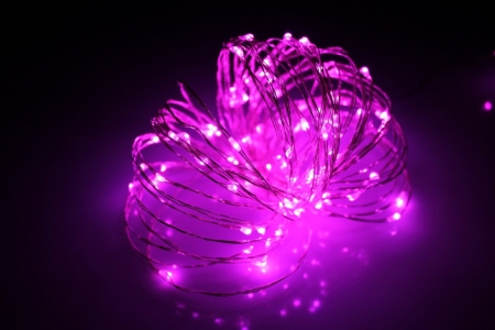 Изображение LED-DD-100-10M-12V-PINK Светодиодная гирлянда "Роса", 10м., 100 светодиодов, рабочее напряжение 12В, розовая  интернет магазин Иватек ivatec.ru