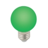 Изображение LED-G60-3W/GREEN/E27/FR/С Лампа декоративная светодиодная. Форма "шар", матовая. Цвет зеленый. Картон. ТМ Volpe.  интернет магазин Иватек ivatec.ru