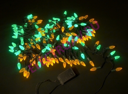 Изображение LED-XS-160-13M-240V Светодиодная гирлянда,ягода,желто-зеленый  интернет магазин Иватек ivatec.ru