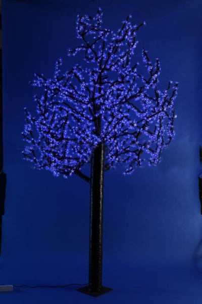 Светодиодное дерево "Сакура" 2,4 м, 1728 диодов цв. синий