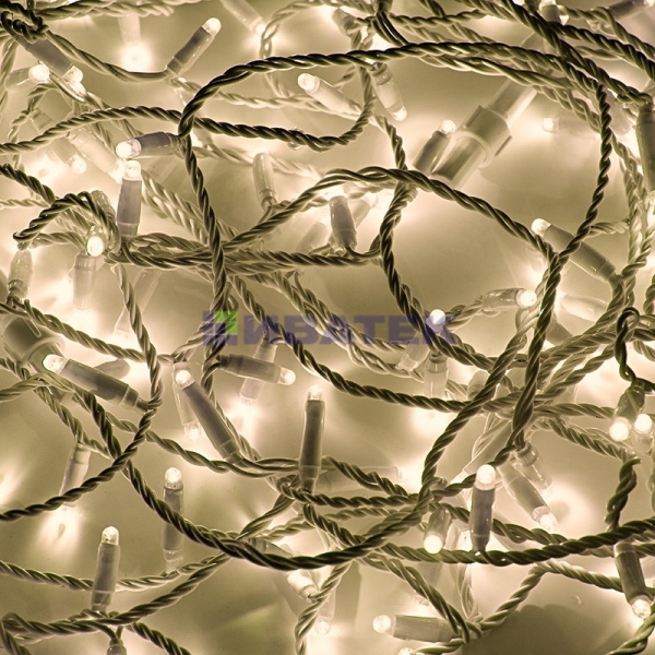 Гирлянда новогодняя  "Дюраплей LED"  20м  200 LED  белый провод, тепло-белая   NEON-NIGHT