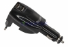 Изображение Универсальное ЗУ-трансформер авто+сетевое 2 USB цвет черный (2х1000 mA)c индикатором, блистер  интернет магазин Иватек ivatec.ru