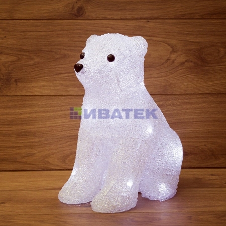 Изображение Акриловая светодиодная фигура "Медвежонок" 17х24х29 см, 4,5 В, 3 батарейки AA (не входят в комплект)  интернет магазин Иватек ivatec.ru