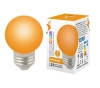Изображение LED-G45-1W/ORANGE/E27/FR/С Лампа декоративная светодиодная. Форма "шар", матовая. Цвет оранжевый. Ка  интернет магазин Иватек ivatec.ru