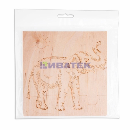 Изображение Доска для выжигания REXANT, «Слон», 150х150 мм, 1 шт., пакет  интернет магазин Иватек ivatec.ru