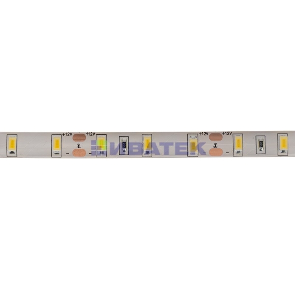 LED лента 12 В, 12 мм, IP65, SMD 5730, 60 LED/m, 12 V, Белый (6000 K)