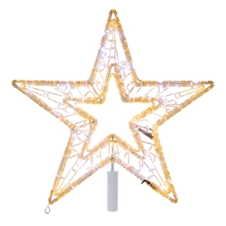 Изображение Светодиодная фигура Звезда 80 см, 80 светодиодов, с трубой и подвесом, цвет свечения теплый белый/белый NEON-NIGHT  интернет магазин Иватек ivatec.ru
