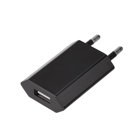 Изображение Сетевое зарядное устройство для iPhone/iPad REXANT USB, 5V, 1 A, черное  интернет магазин Иватек ivatec.ru