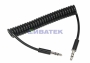 Изображение Аудиокабель AUX 3.5 мм шнур спираль 1 м черный  интернет магазин Иватек ivatec.ru
