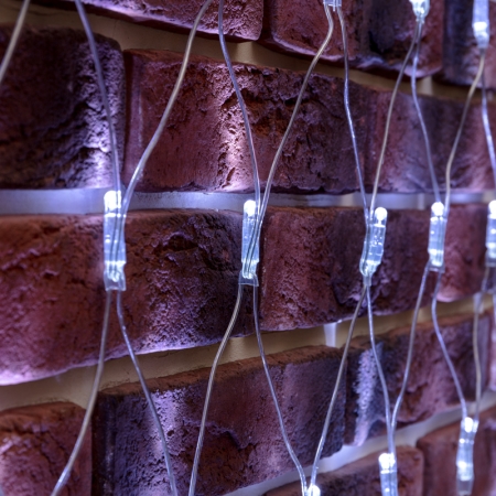 Изображение Гирлянда Сеть 2х2х1.5 м, свечение с динамикой, прозрачный ПВХ, 136 LED, 230 В, цвет свечения белый  интернет магазин Иватек ivatec.ru