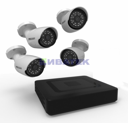 Изображение Комплект видеонаблюдения PROconnect, 4 наружные камеры AHD-M, без HDD  интернет магазин Иватек ivatec.ru
