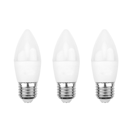 Изображение Лампа светодиодная REXANT Свеча CN 9.5 Вт E27 903 Лм 6500 K холодный свет (3 шт./уп.)  интернет магазин Иватек ivatec.ru