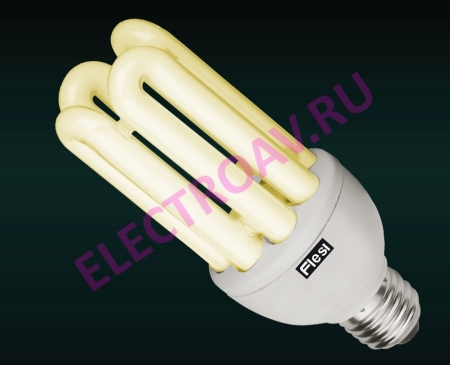 Изображение Энергосберегающая лампа Flesi U 32W 4U-00 220V E27 2700К (4U) 172x58 4U32W00E27 (50шт/кор)  интернет магазин Иватек ivatec.ru
